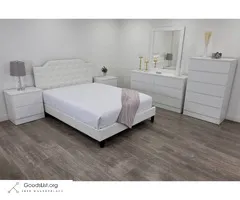 White Queen bedroom set no mattress